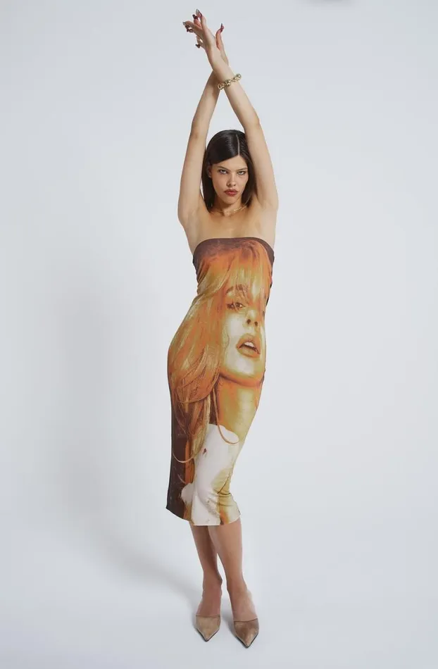 Midi Dresses Women Jaded London Teased Multiwear Bodycon Slip Midi Dress
