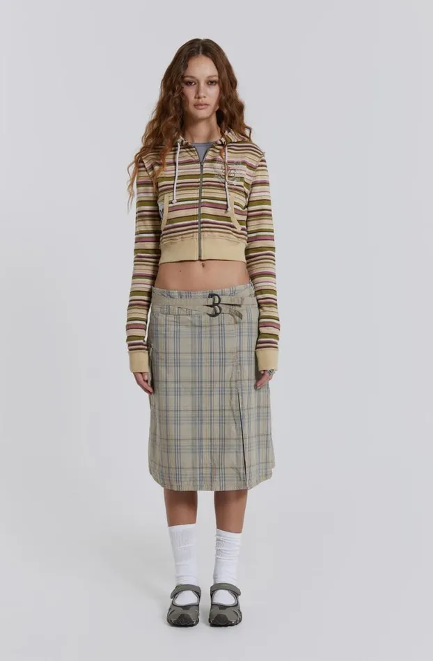 Midi Skirts Women Jaded London Giselle Check Cargo Midi Skirt