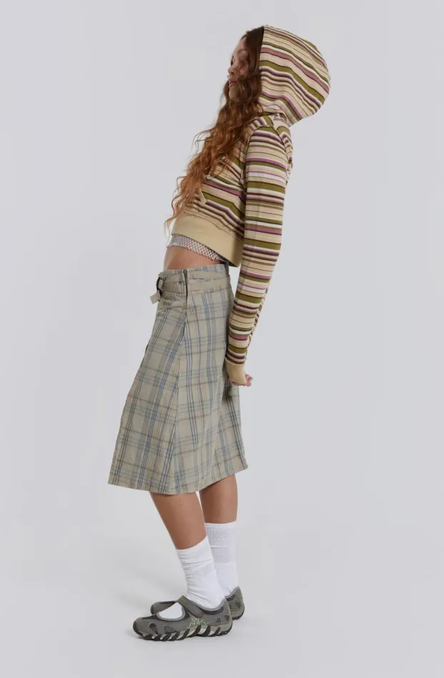 Midi Skirts Women Jaded London Giselle Check Cargo Midi Skirt