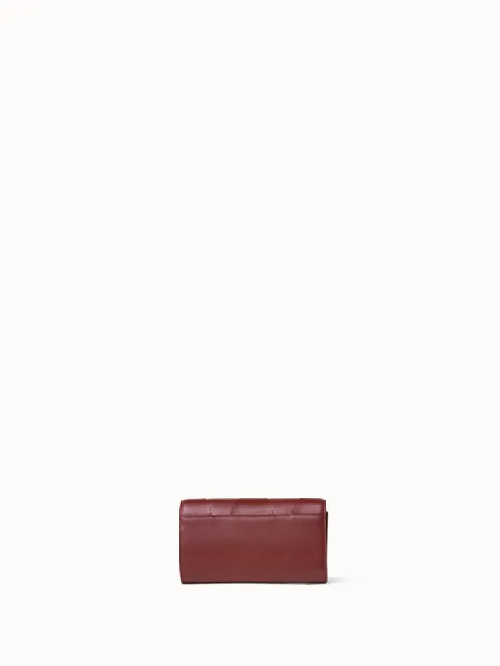 Mini Clutch In Braided Trapezoids Crimson Women Akris Shoulder Bags