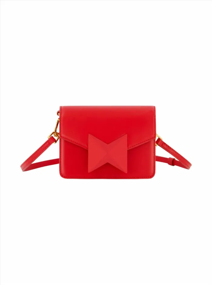 Mini Leather Tone On Tone Crossbody Bag 8211 FINAL SALE Cherry Crossbody Bags Mac Duggal Women