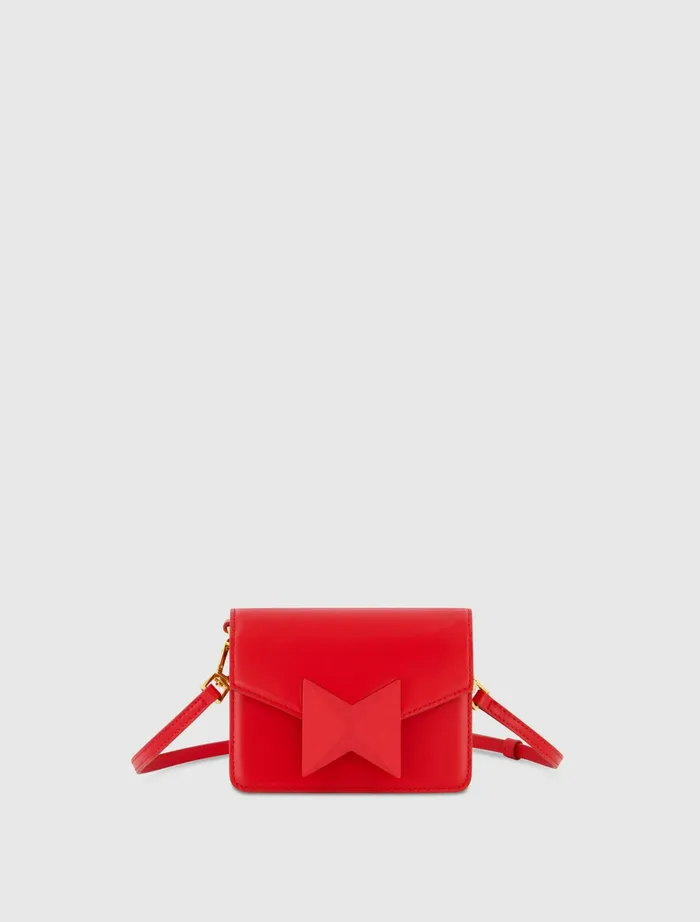 Mini Leather Tone On Tone Crossbody Bag 8211 FINAL SALE Cherry Crossbody Bags Mac Duggal Women