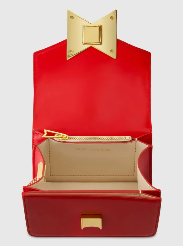 Mini Leather Tone On Tone Crossbody Bag 8211 FINAL SALE Cherry Crossbody Bags Mac Duggal Women