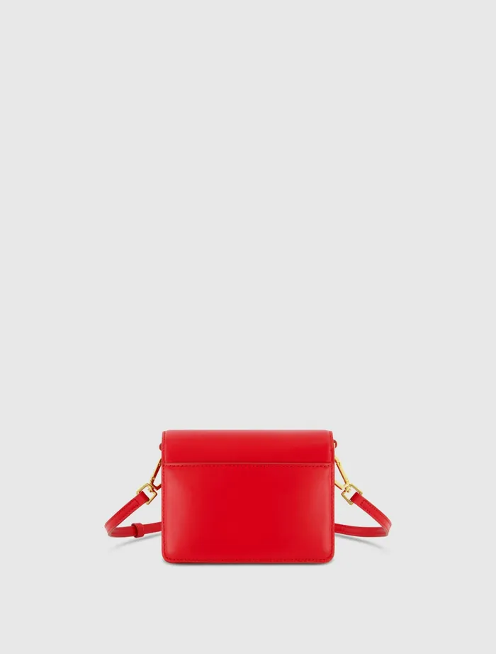 Mini Leather Tone On Tone Crossbody Bag 8211 FINAL SALE Cherry Crossbody Bags Mac Duggal Women