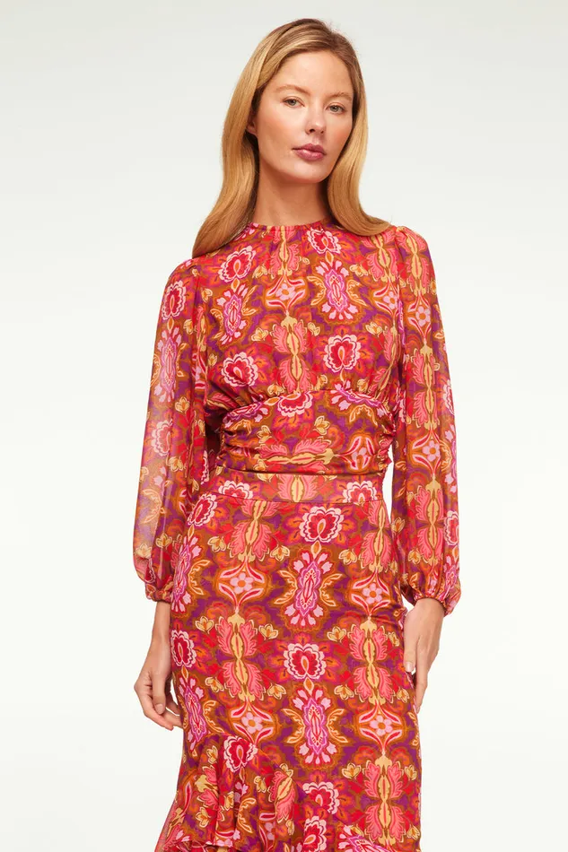 Misa Los Angeles Beatriz Top Chic Nostalgic Chiffon Women Tops