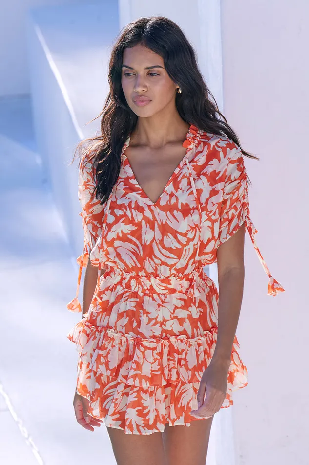 Misa Los Angeles Becca Dress Patmos Tangerine Women Dresses