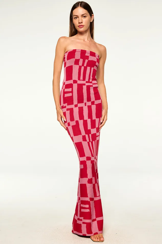 Misa Los Angeles Candice Dress Pink U0026 Red Women Knits