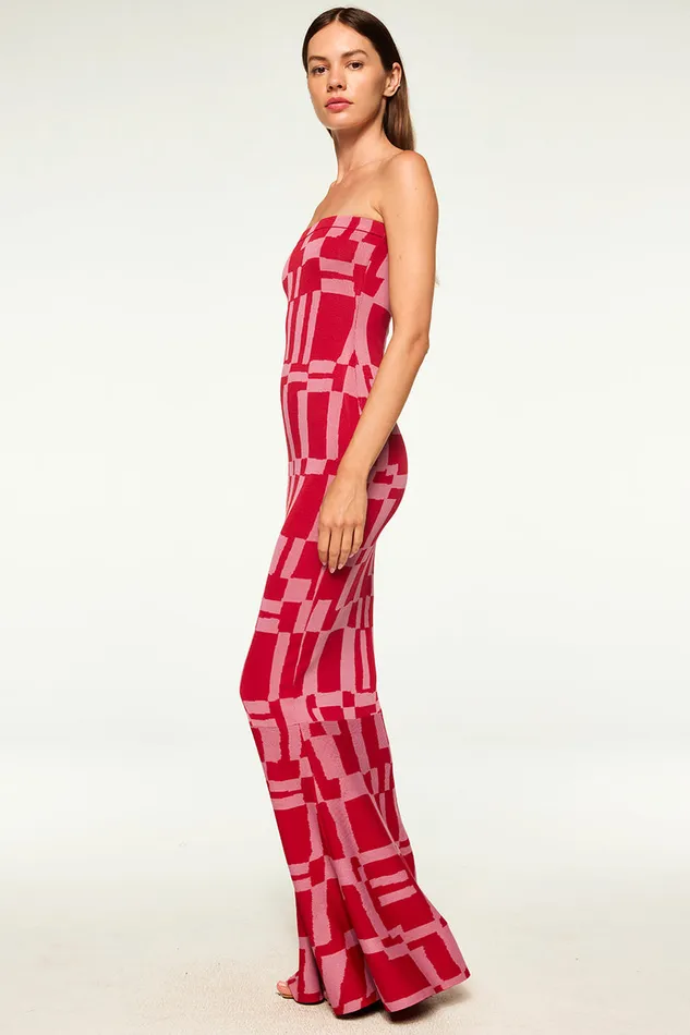 Misa Los Angeles Candice Dress Pink U0026 Red Women Knits