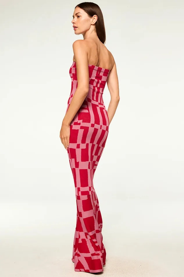 Misa Los Angeles Candice Dress Pink U0026 Red Women Knits