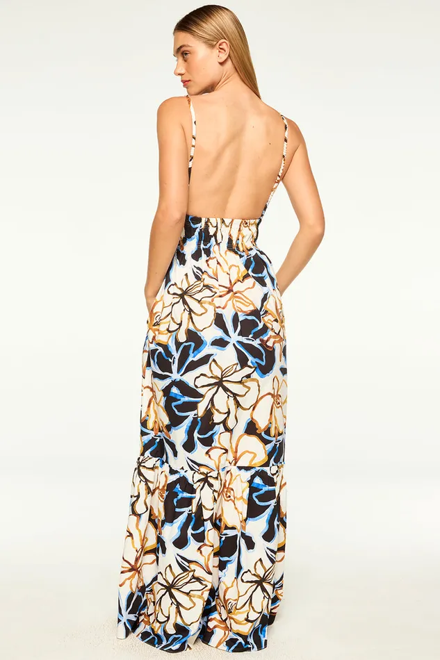 Misa Los Angeles Cintra Dress Bold Blooms Cotton Women Dresses