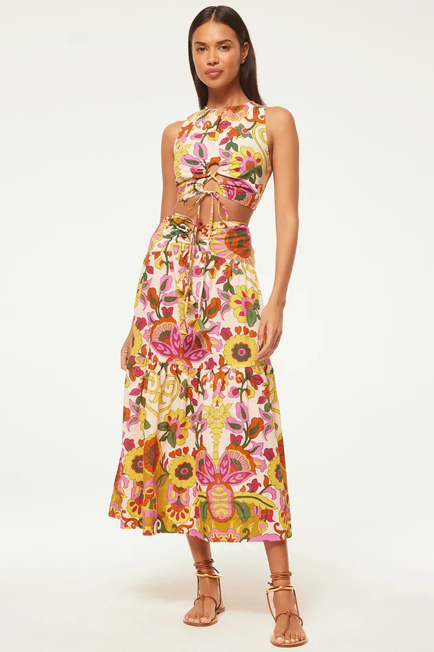 Misa Los Angeles Ellen Skirt Floral Corsica Multi Women Skirts and Shorts