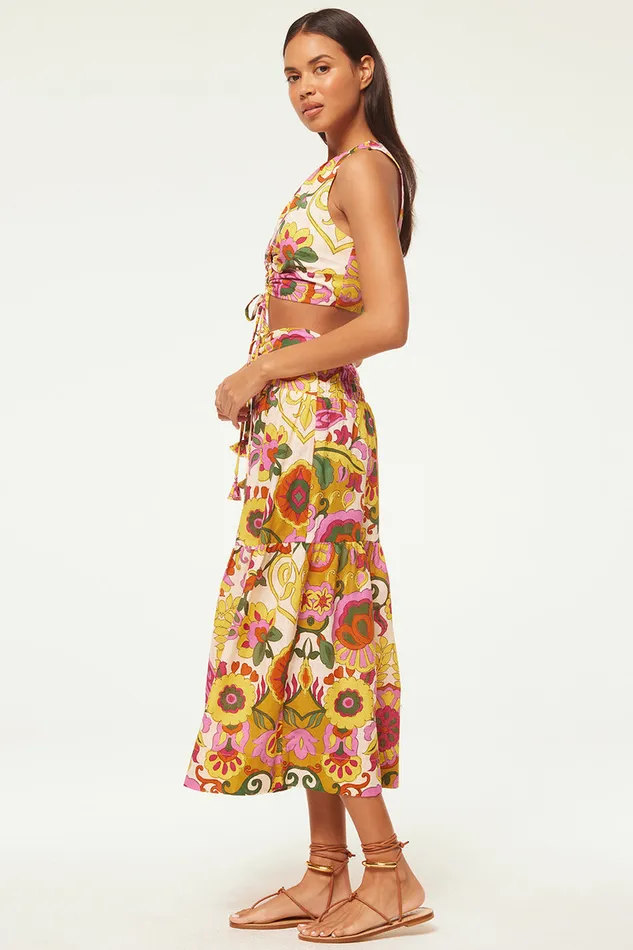 Misa Los Angeles Ellen Skirt Floral Corsica Multi Women Skirts and Shorts