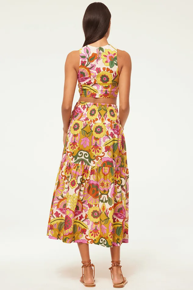 Misa Los Angeles Ellen Skirt Floral Corsica Multi Women Skirts and Shorts