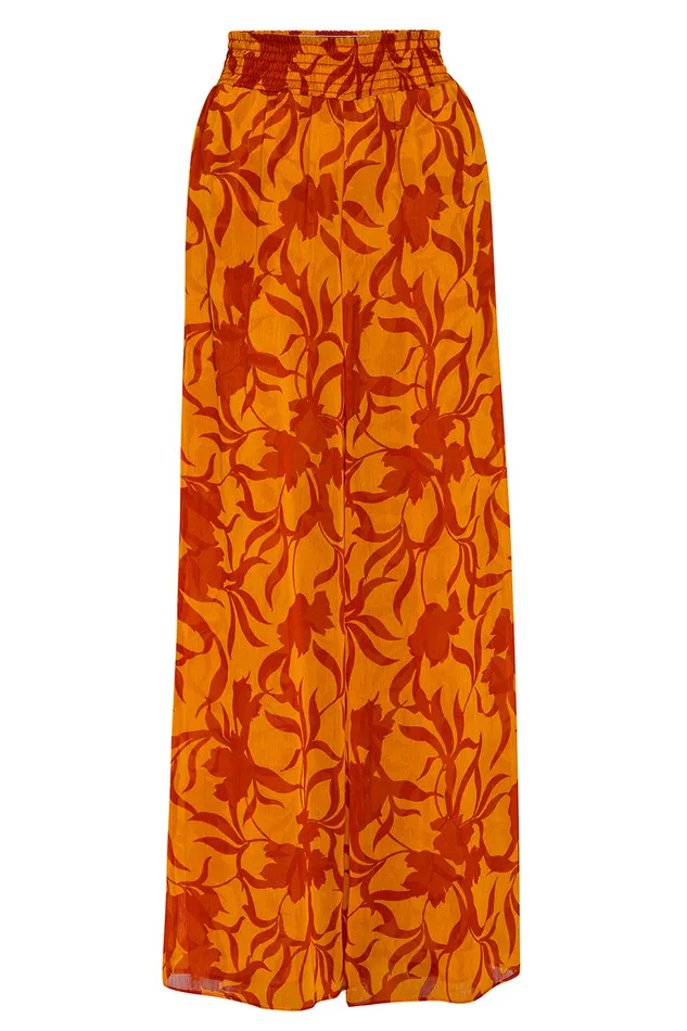 Misa Los Angeles Freda Pant Atlas Floral Persimmon Women Matching Sets