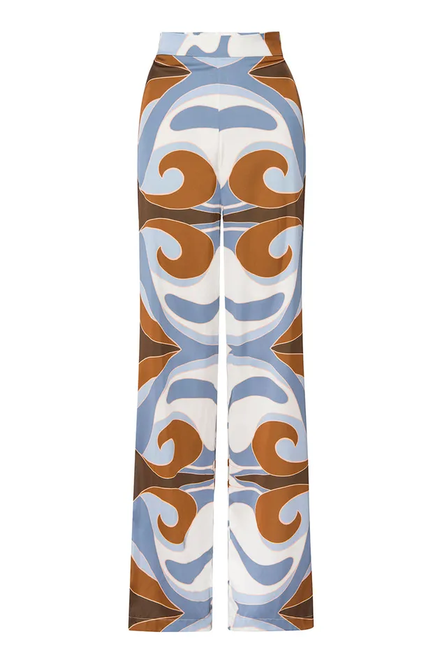 Misa Los Angeles Isara Pant The Swans Allover Women Matching Sets