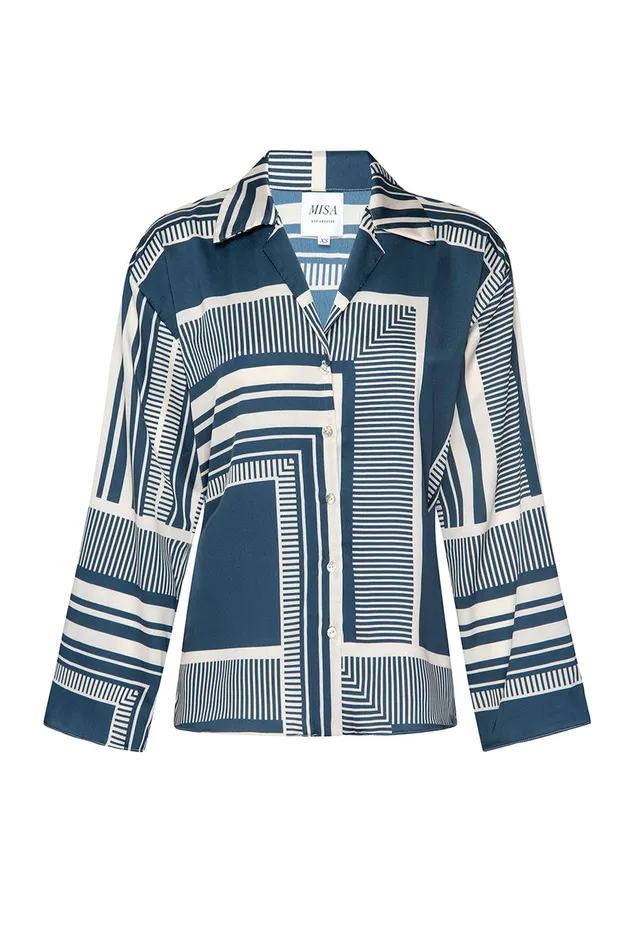 Misa Los Angeles Isme Top Linear Geo Women Matching Sets