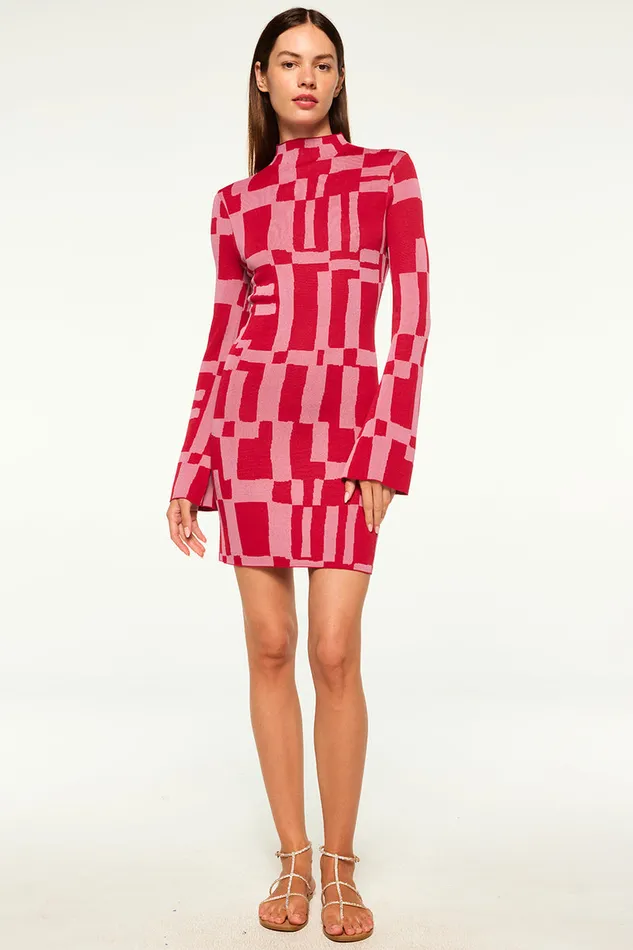 Misa Los Angeles Kalen Dress Pink U0026 Red Women Dresses