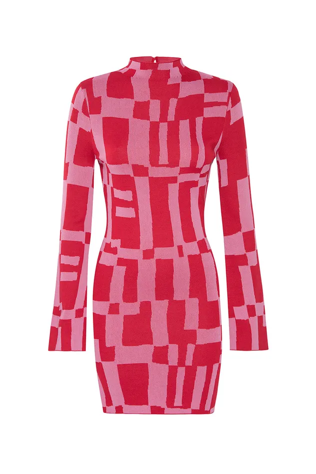 Misa Los Angeles Kalen Dress Pink U0026 Red Women Dresses