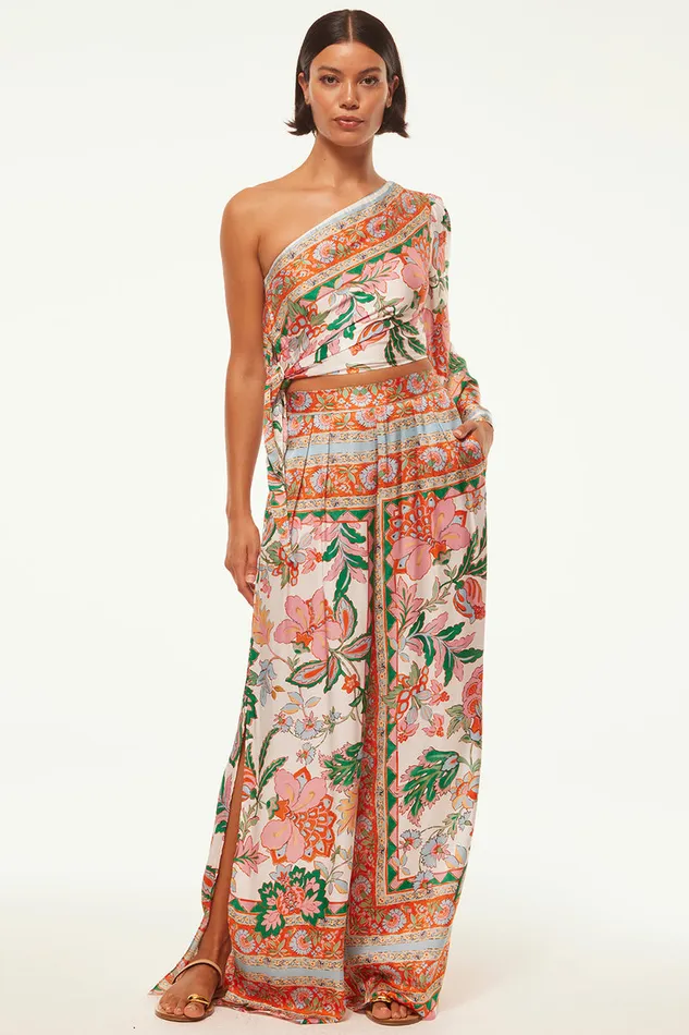 Misa Los Angeles Kaspia Top Casablanca Border Mix Women Matching Sets