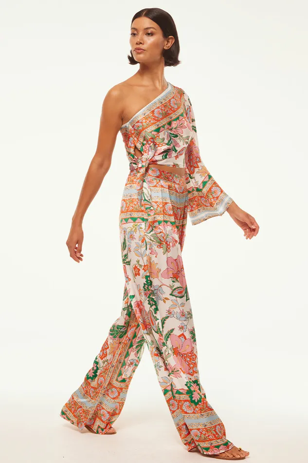 Misa Los Angeles Kaspia Top Casablanca Border Mix Women Matching Sets