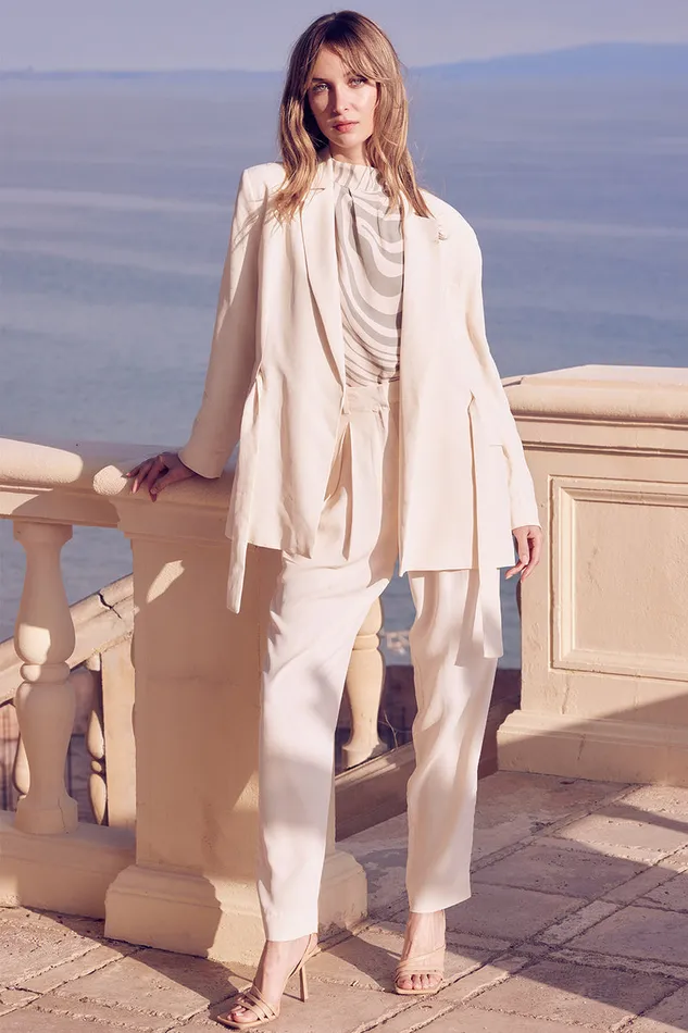 Misa Los Angeles Kelsey Jacket Ivory Women Matching Sets
