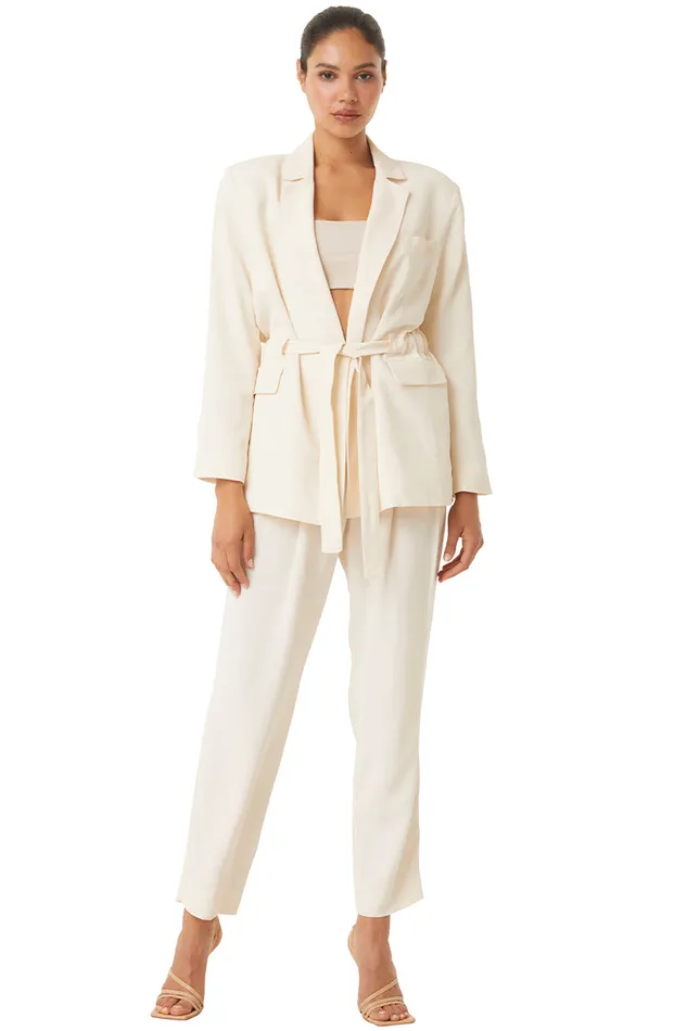 Misa Los Angeles Kelsey Jacket Ivory Women Matching Sets