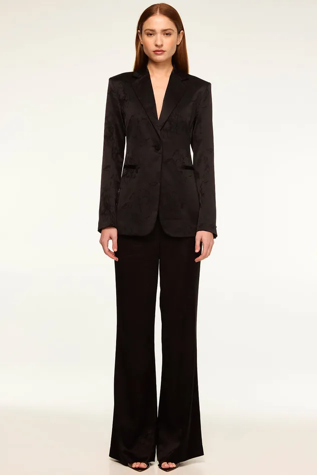Misa Los Angeles Lauren Blazer Black Jacquard Women Matching Sets