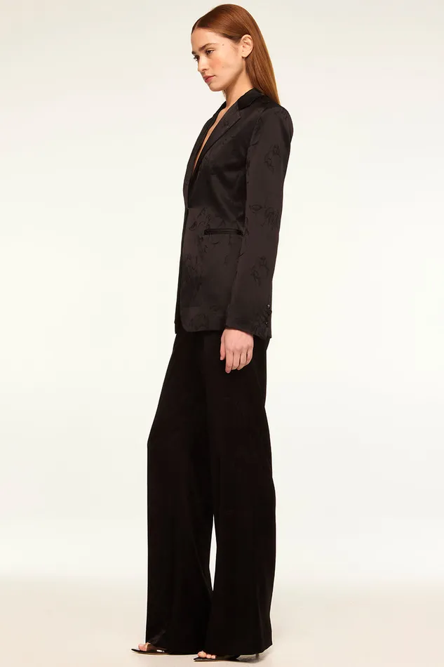 Misa Los Angeles Lauren Blazer Black Jacquard Women Matching Sets