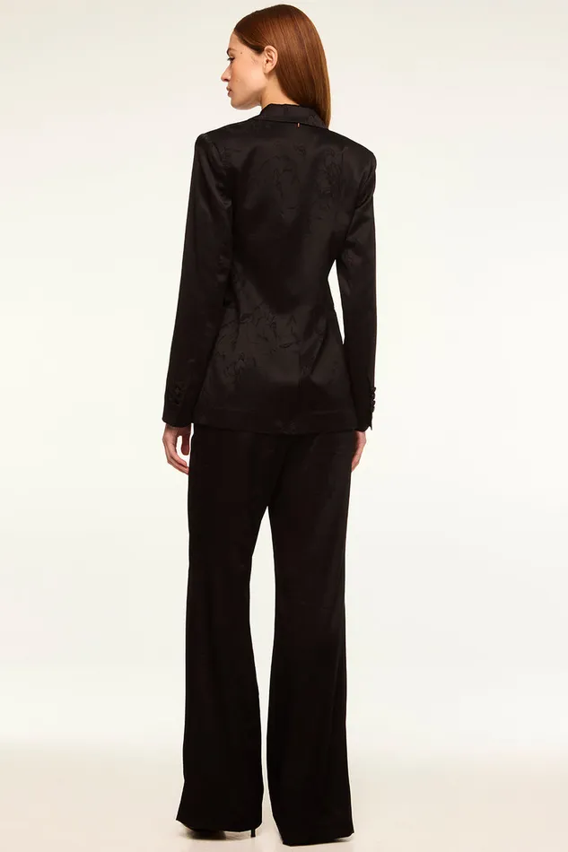 Misa Los Angeles Lauren Blazer Black Jacquard Women Matching Sets