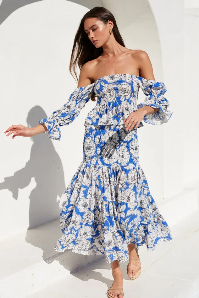 Misa Los Angeles Lola Convertible Gardenia Crinkle Women Dresses