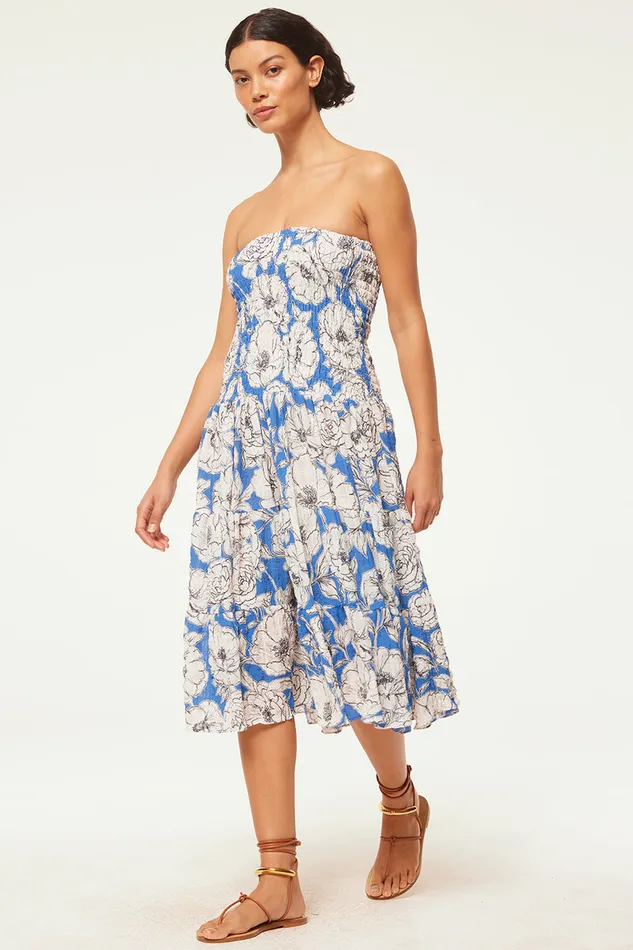 Misa Los Angeles Lola Convertible Gardenia Crinkle Women Dresses