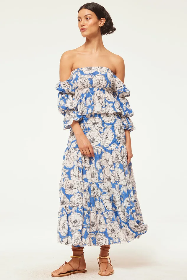 Misa Los Angeles Lola Convertible Gardenia Crinkle Women Dresses