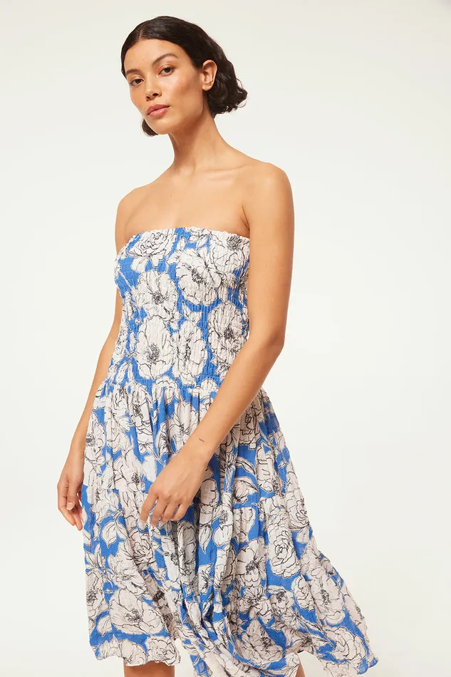 Misa Los Angeles Lola Convertible Gardenia Crinkle Women Dresses
