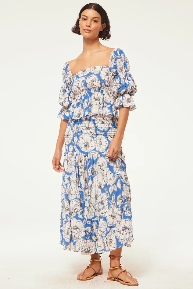 Misa Los Angeles Lola Convertible Gardenia Crinkle Women Dresses