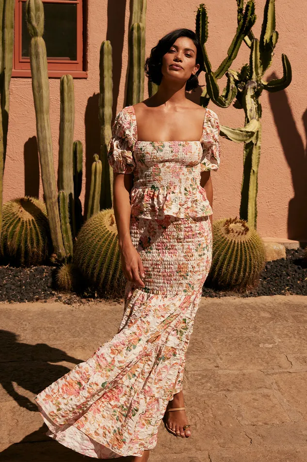 Misa Los Angeles Lola Convertible Persimmon Crinkle Women Dresses