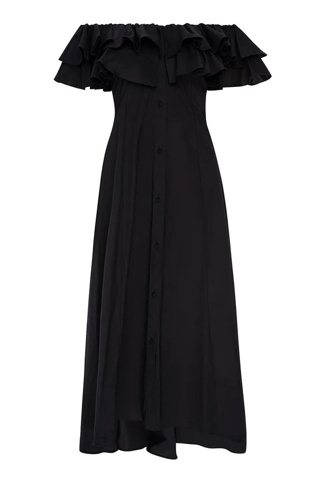 Misa Los Angeles Loretta Dress Black Poplin Women Dresses