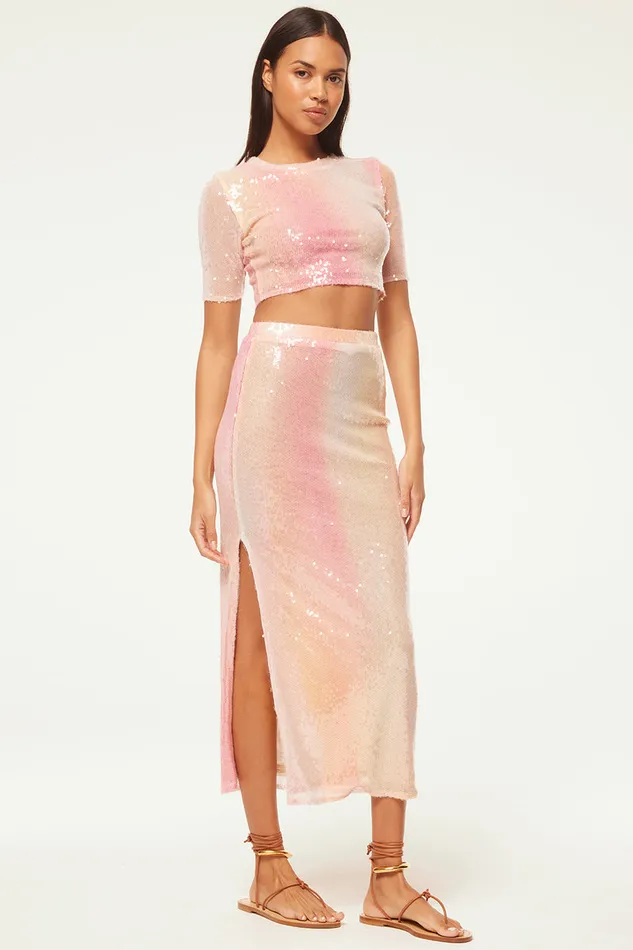 Misa Los Angeles Love Top Sequin Ombre Women Tops