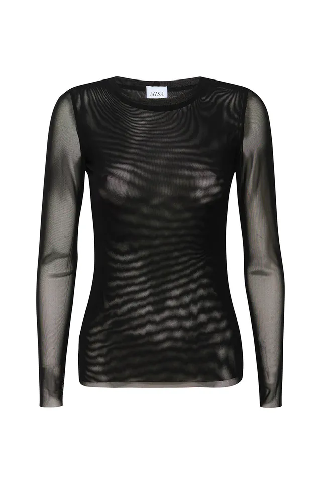Misa Los Angeles Lula Top Black Women Jersey and Mesh
