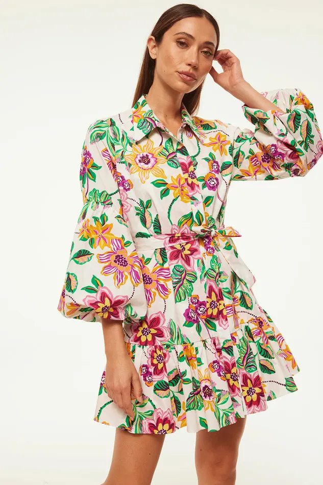 Misa Los Angeles Martina Dress Flora Exotica Poplin Women Dresses