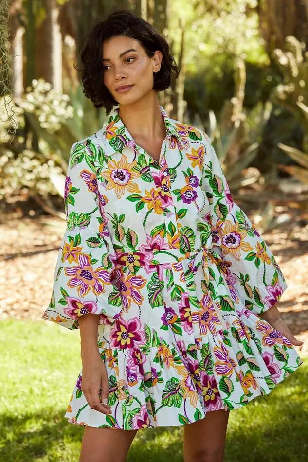 Misa Los Angeles Martina Dress Flora Exotica Poplin Women Dresses