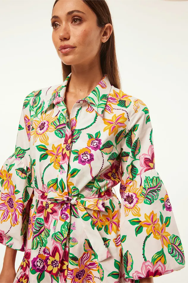 Misa Los Angeles Martina Dress Flora Exotica Poplin Women Dresses