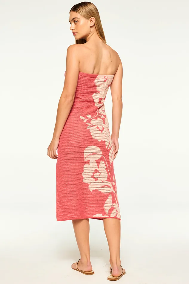Misa Los Angeles Matti Dress Pink Hibiscus Floral Women Dresses