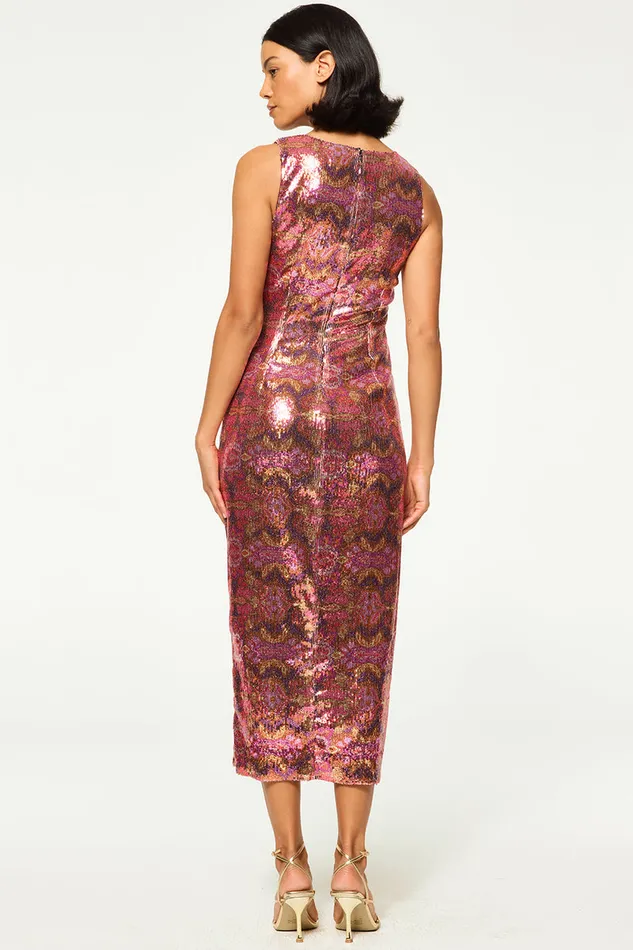 Misa Los Angeles Nakia Dress Chic Nostalgic Sequin Women Dresses