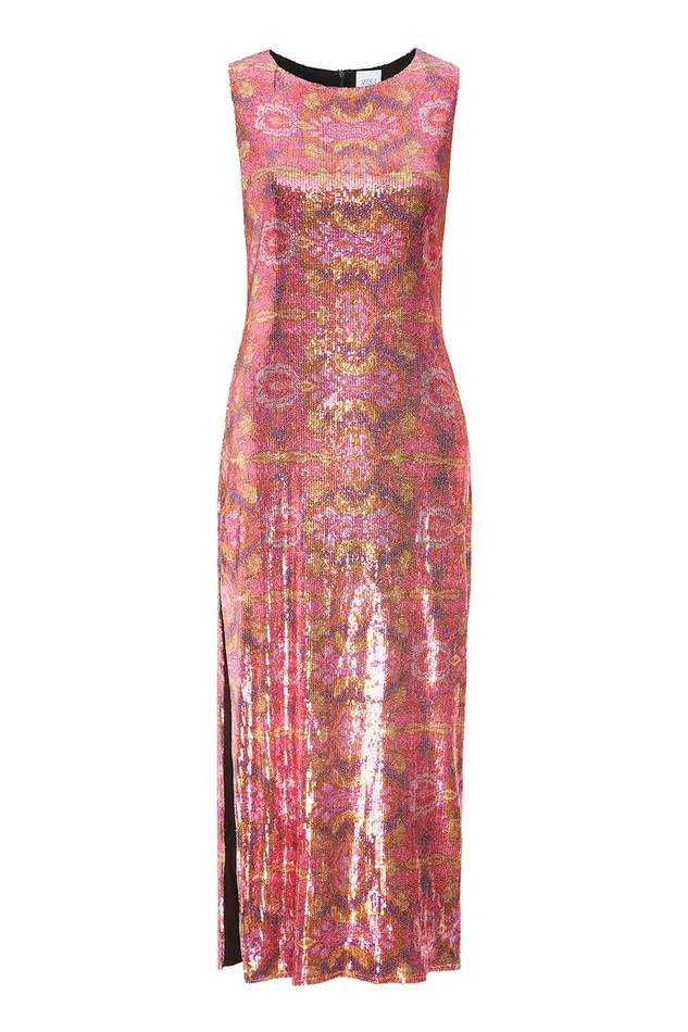 Misa Los Angeles Nakia Dress Chic Nostalgic Sequin Women Dresses