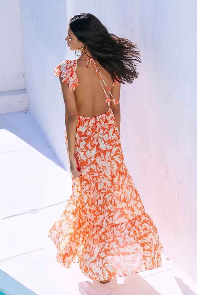Misa Los Angeles Septima Dress Patmos Tangerine Women Dresses