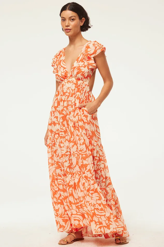 Misa Los Angeles Septima Dress Patmos Tangerine Women Dresses