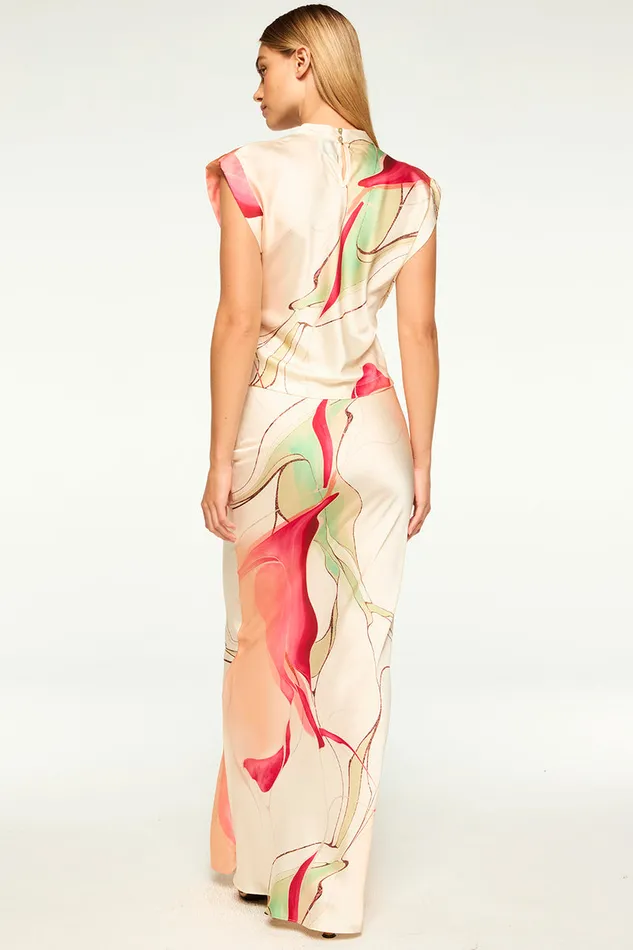 Misa Los Angeles Sierra Skirt Divine Marble Women Matching Sets