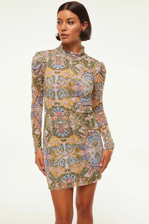 Misa Los Angeles Stormi Dress Dolce Vita Kaleidoscope Women Jersey and Mesh