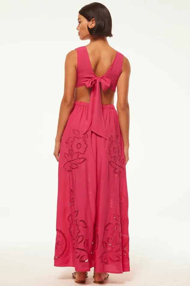 Misa Los Angeles Valencia Dress Pink Eyelet Women Dresses