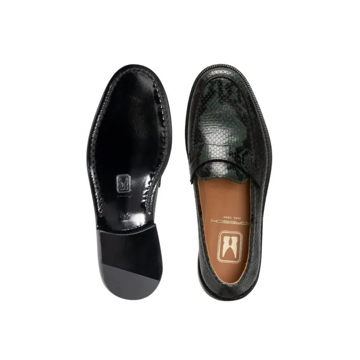 Moreschi Loafers FOR HER 8211 Green Leather Loafer 8211 Women